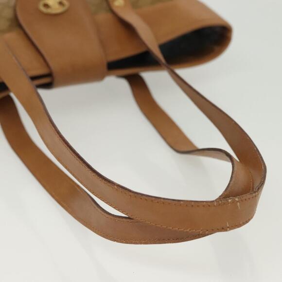 CELINE Macadam Canvas Tote Bag Pvc Beige Gold - Picture 8 of 12